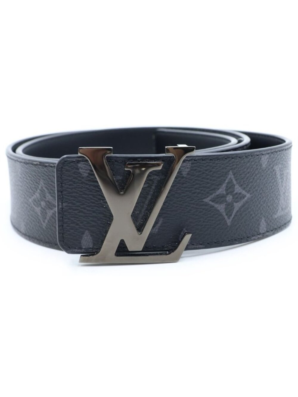 Louis Vuitton Monogram Eclipse LV Leather Reversible Belt Black 38/95